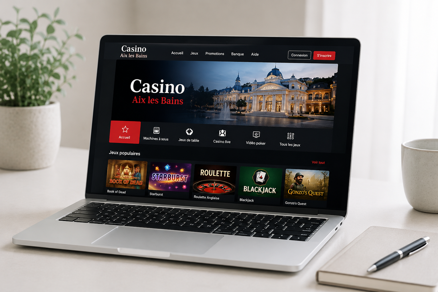 Casino Aix les Bains en ligne sur ordinateur tablette et mobile
